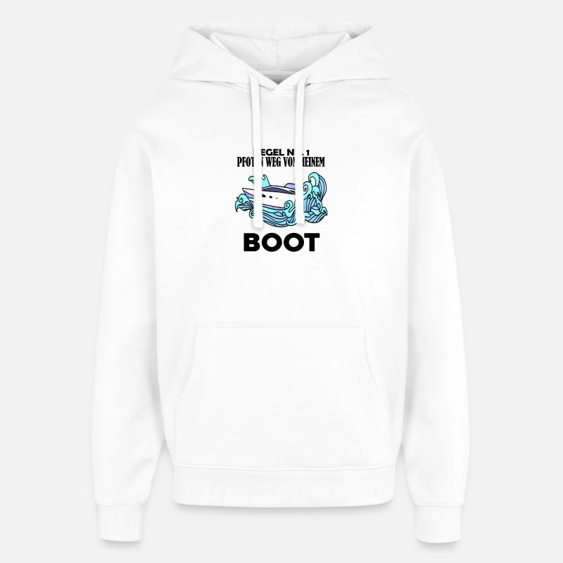 Motorboot Kapitän Boot Boote Seefahrt - Oversized Unisex Hoodie von Stanley/Stella - Weiß