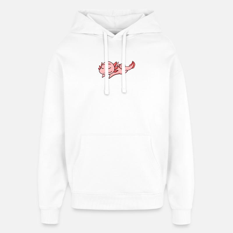 Axolotl Papa avec Bébé Axolotl - Sweat à capuche unisexe Stanley/Stella Oversized - blanc