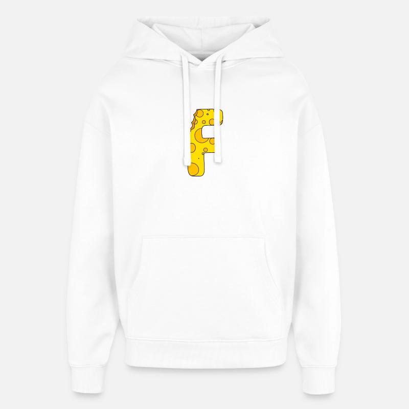 Lettre F - Sweat à capuche unisexe Stanley/Stella Oversized - blanc