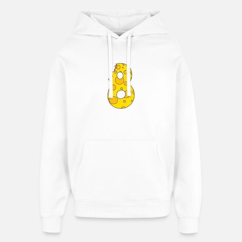 Numéro 8 Digit Cheese - Sweat à capuche unisexe Stanley/Stella Oversized - blanc