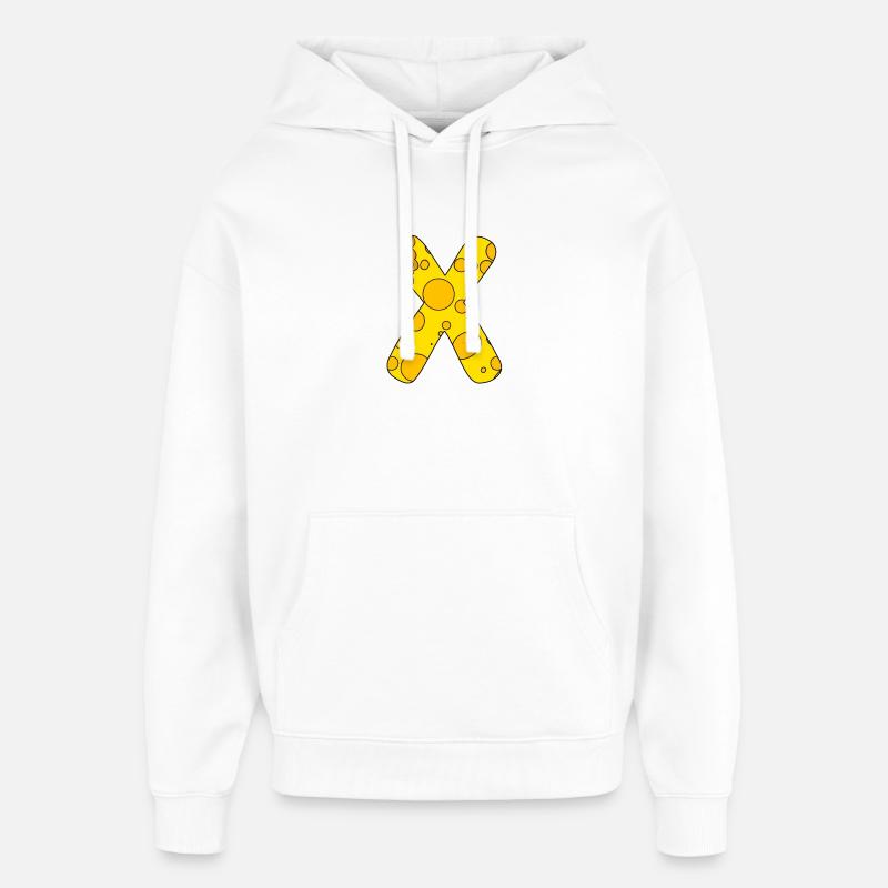 Lettre X - Sweat à capuche unisexe Stanley/Stella Oversized - blanc
