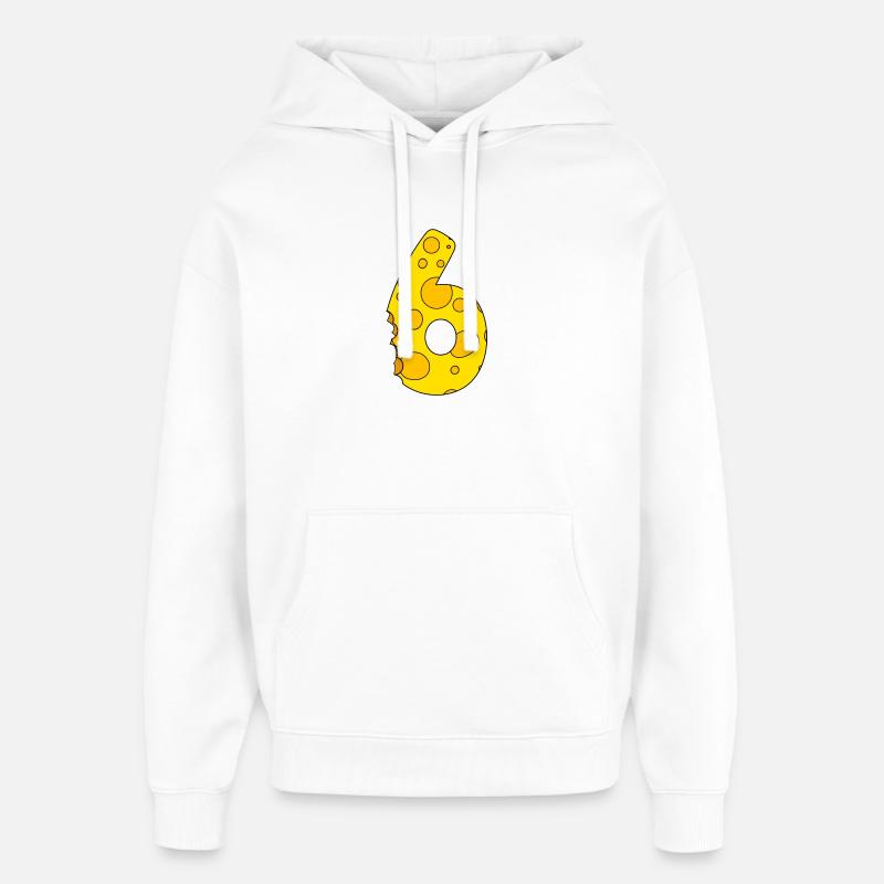 Fromage numéro 6 - Sweat à capuche unisexe Stanley/Stella Oversized - blanc