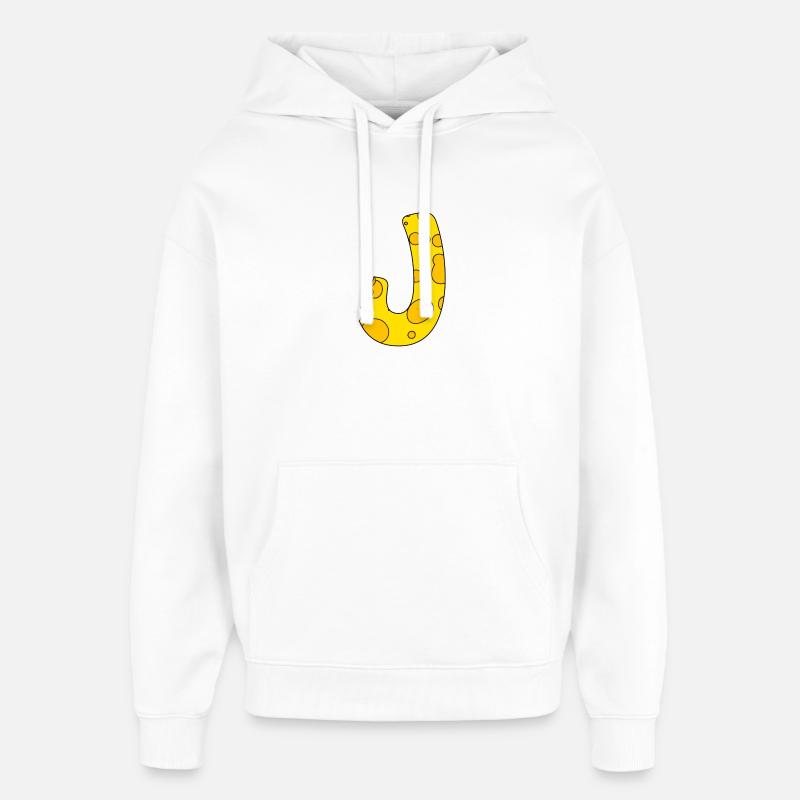 Buchstabe J - Oversized Unisex Hoodie von Stanley/Stella - Weiß