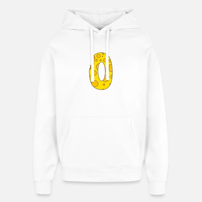 Numéro 0 Digit Cheese - Sweat à capuche unisexe Stanley/Stella Oversized - blanc