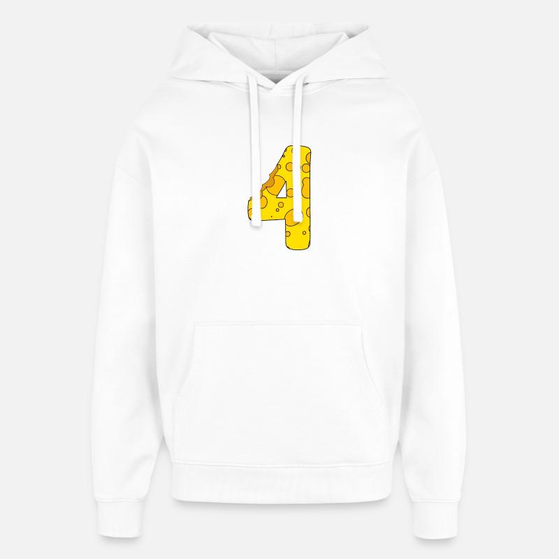 Fromage numéro 4 - Sweat à capuche unisexe Stanley/Stella Oversized - blanc