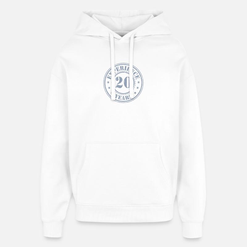 20 ans d’expérience 20 ans - Sweat à capuche unisexe Stanley/Stella Oversized - blanc