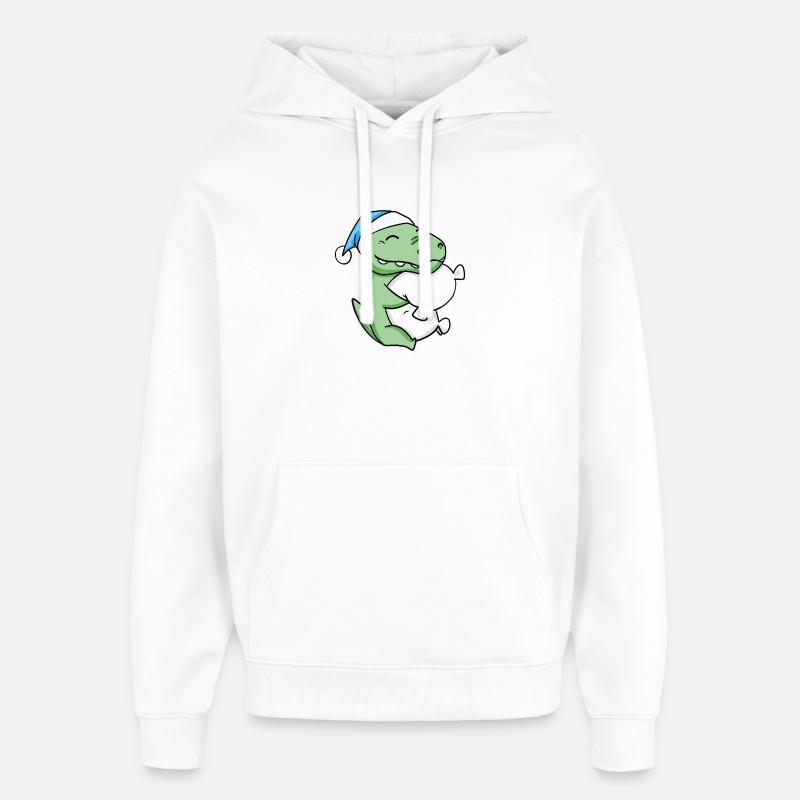 Bébé crocodile - Sweat à capuche unisexe Stanley/Stella Oversized - blanc
