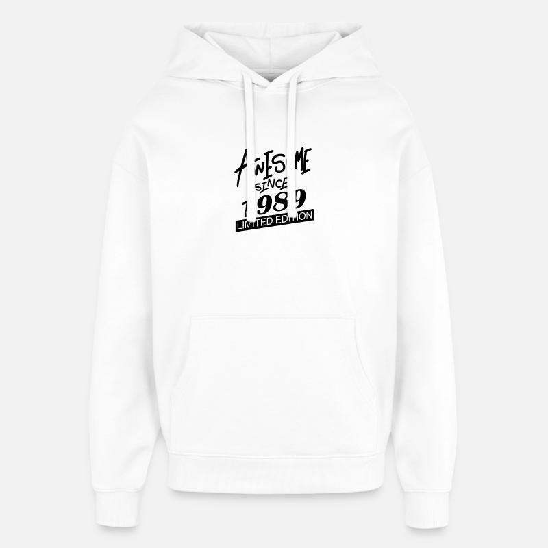 1989 - Né en 1989 - Sweat à capuche unisexe Stanley/Stella Oversized - blanc