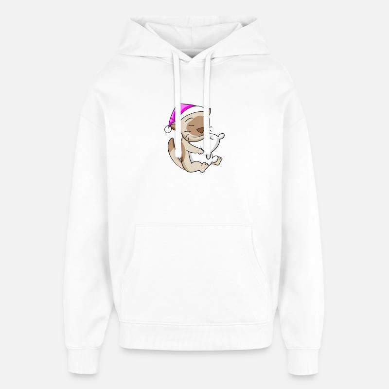 Chat Cat Race Chat Birman - Sweat à capuche unisexe Stanley/Stella Oversized - blanc