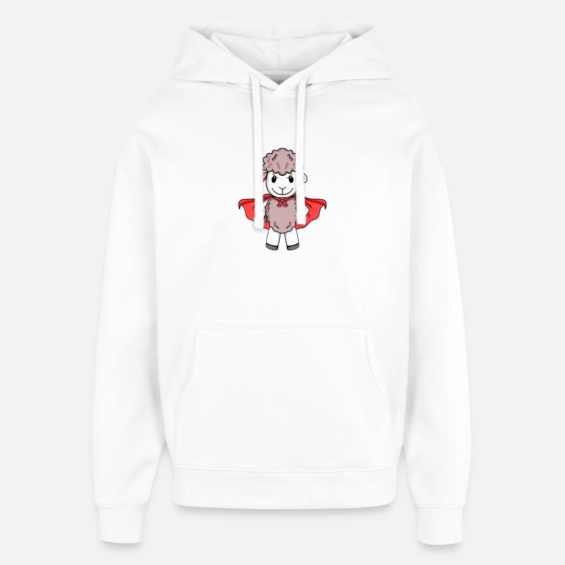 Schaf Superheld - Oversized Unisex Hoodie von Stanley/Stella - Weiß