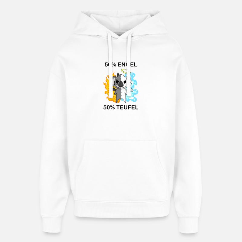 Koala - Engel und Teufel - Oversized Unisex Hoodie von Stanley/Stella - Weiß