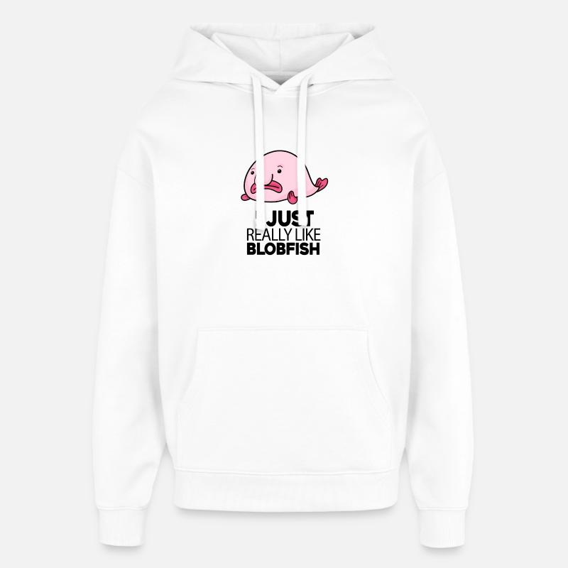 Blobfish Fish - Oversized Unisex Hoodie by Stanley/Stella - white