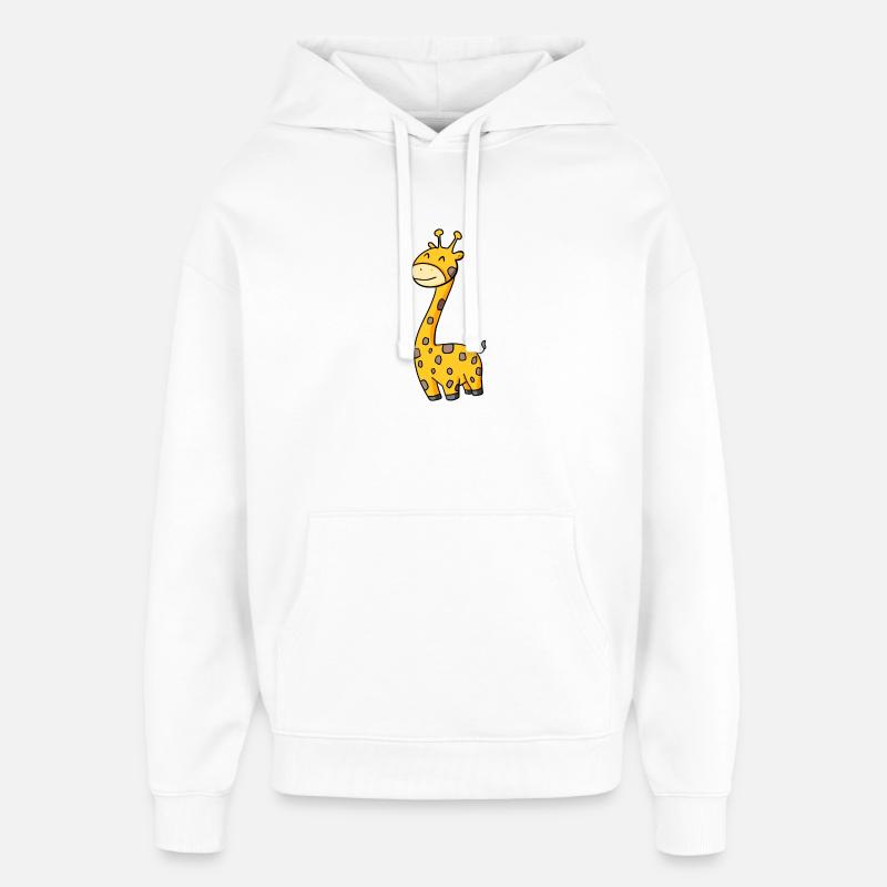Drôle drôle de girafe - Sweat à capuche unisexe Stanley/Stella Oversized - blanc