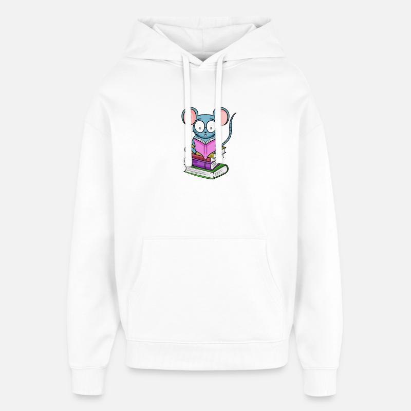Read Book Books Reader Gift - Oversized Unisex Hoodie by Stanley/Stella - white