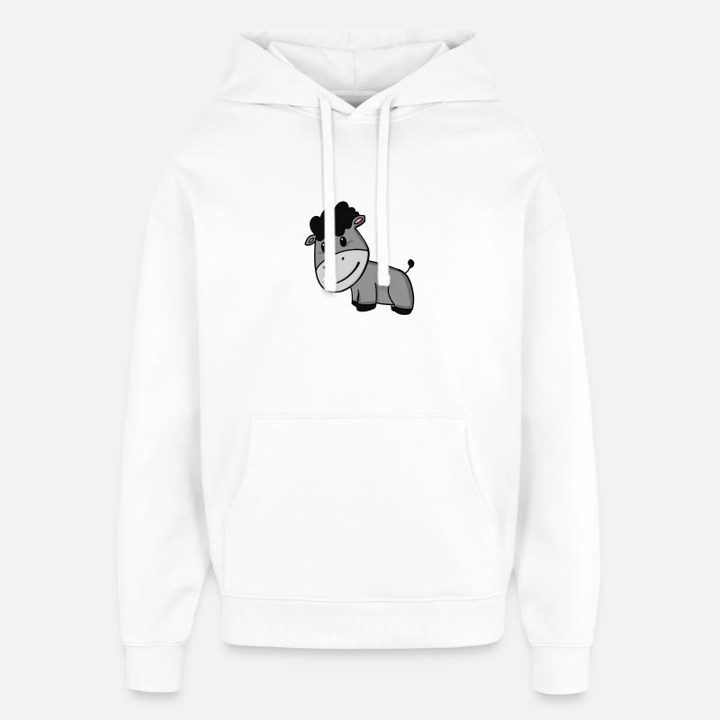 Âne - Sweat à capuche unisexe Stanley/Stella Oversized - blanc