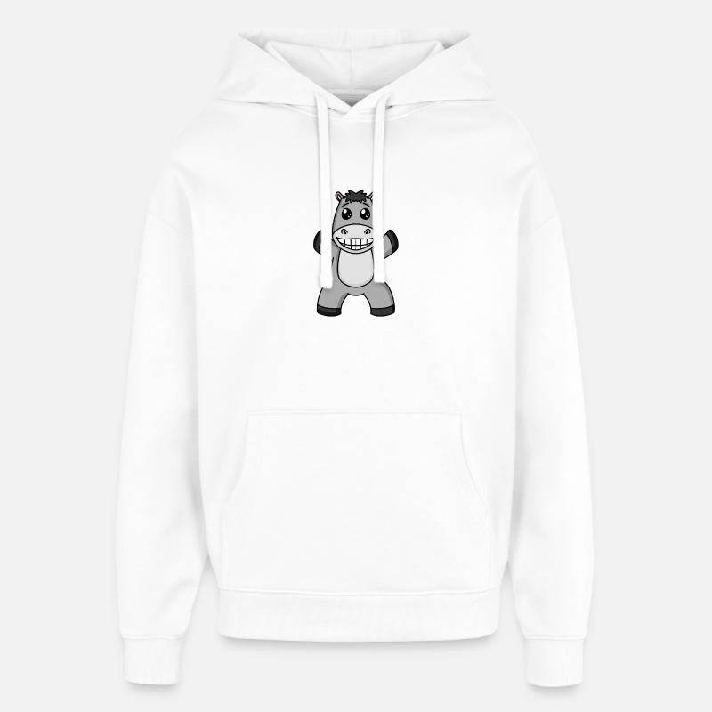 Âne - Sweat à capuche unisexe Stanley/Stella Oversized - blanc