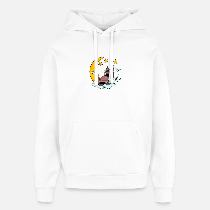 Moschee mit Halbmond - Oversized Unisex Hoodie von Stanley/Stella - Weiß