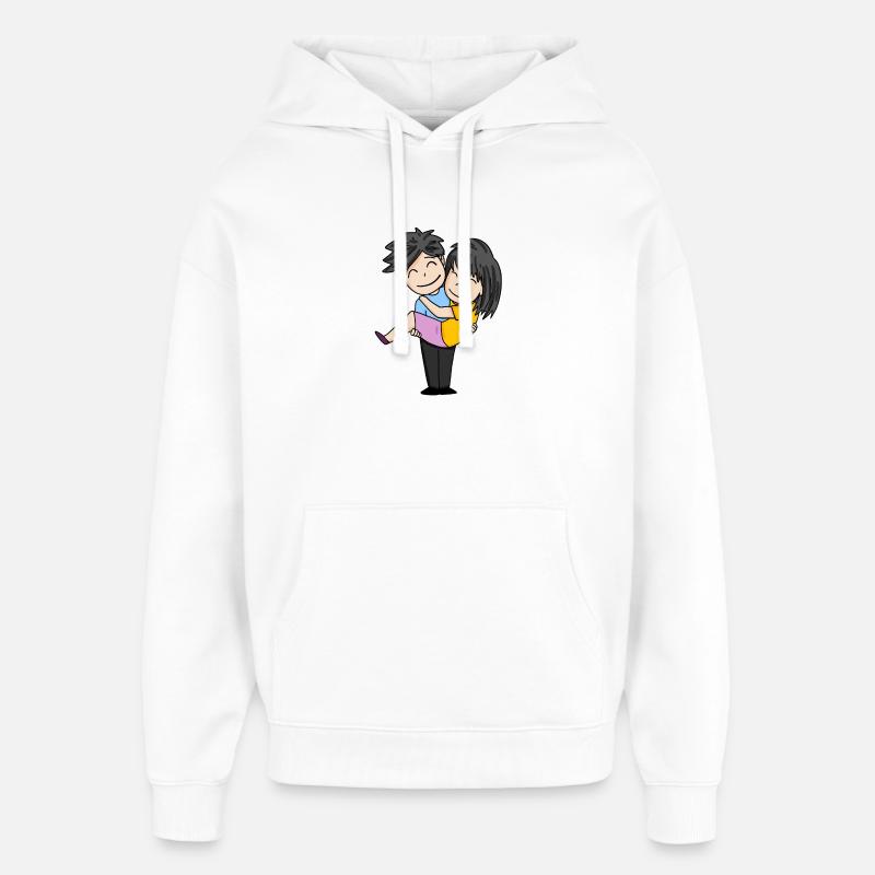 Couples - Sweat à capuche unisexe Stanley/Stella Oversized - blanc