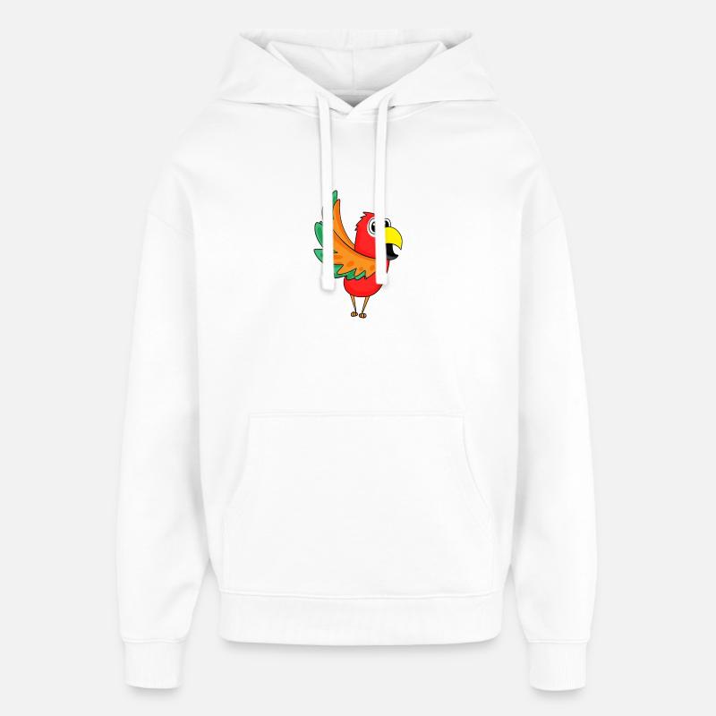 Parrot Jungle - Oversized Unisex Hoodie by Stanley/Stella - white