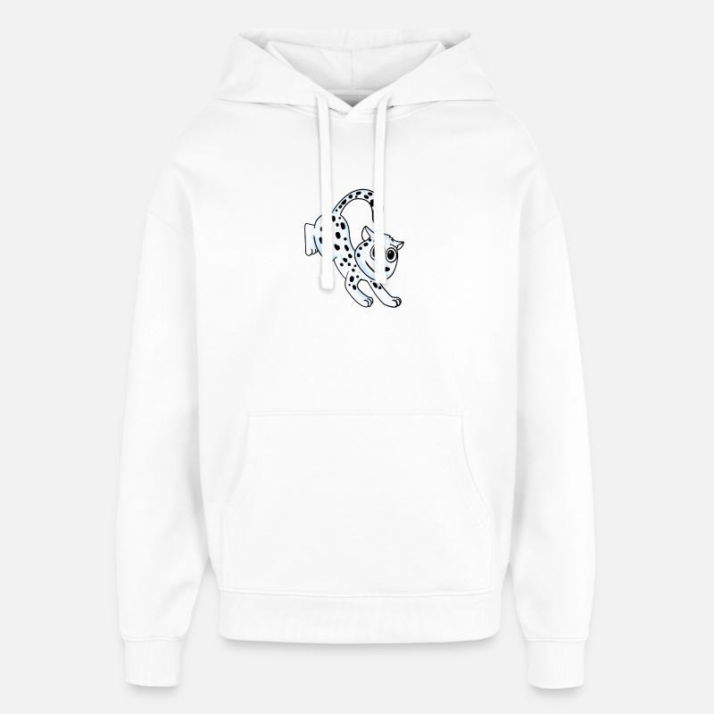 Snow Leopard Leopard - Oversized Unisex Hoodie by Stanley/Stella - white