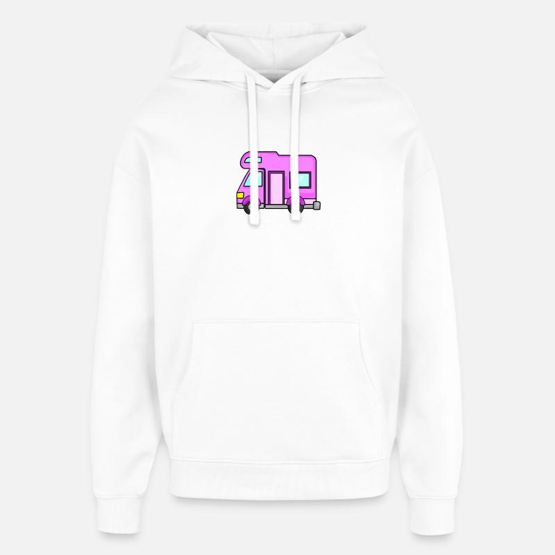 Camping Car Rose Femmes - Sweat à capuche unisexe Stanley/Stella Oversized - blanc