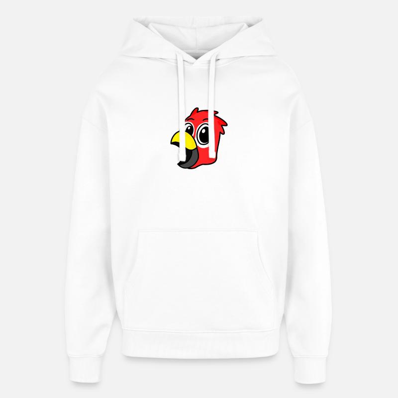 Oiseau à tête de perroquet - Sweat à capuche unisexe Stanley/Stella Oversized - blanc