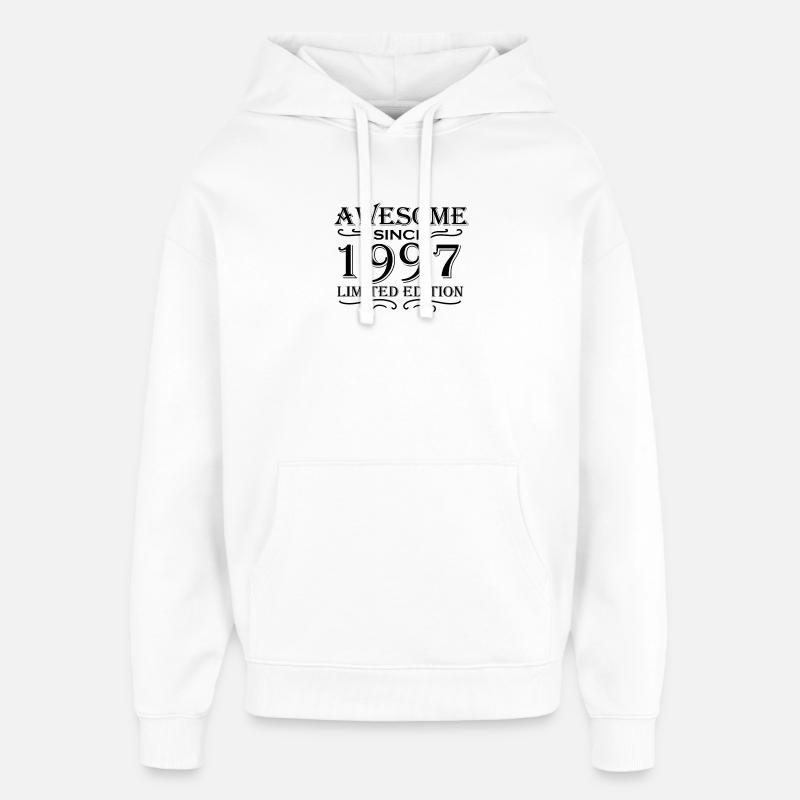 1997 - Né en 1997 - Sweat à capuche unisexe Stanley/Stella Oversized - blanc