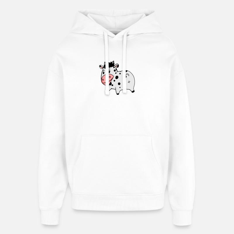 Kuh Arsch - Kuh Hintern - Oversized Unisex Hoodie von Stanley/Stella - Weiß