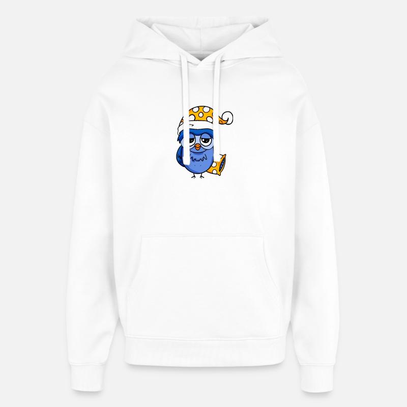 Schläfrige Eule - Oversized Unisex Hoodie von Stanley/Stella - Weiß