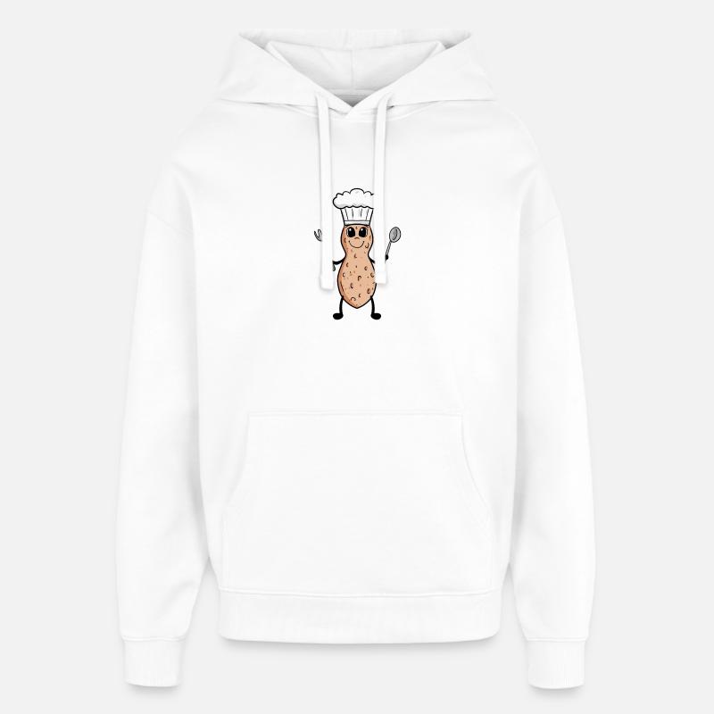 Peanut Chef Cooking Restaurant Gift - Oversized Unisex Hoodie by Stanley/Stella - white