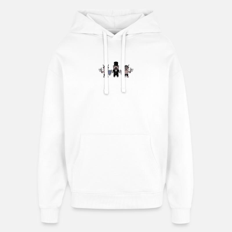 Groom Security Vikings - Oversized Unisex Hoodie by Stanley/Stella - white
