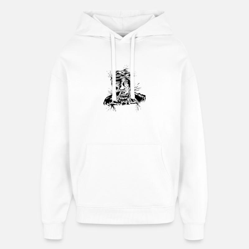 Opa mit Zigarre - Oversized Unisex Hoodie von Stanley/Stella - Weiß