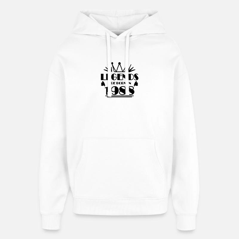 1988 - Né en 1988 - Sweat à capuche unisexe Stanley/Stella Oversized - blanc