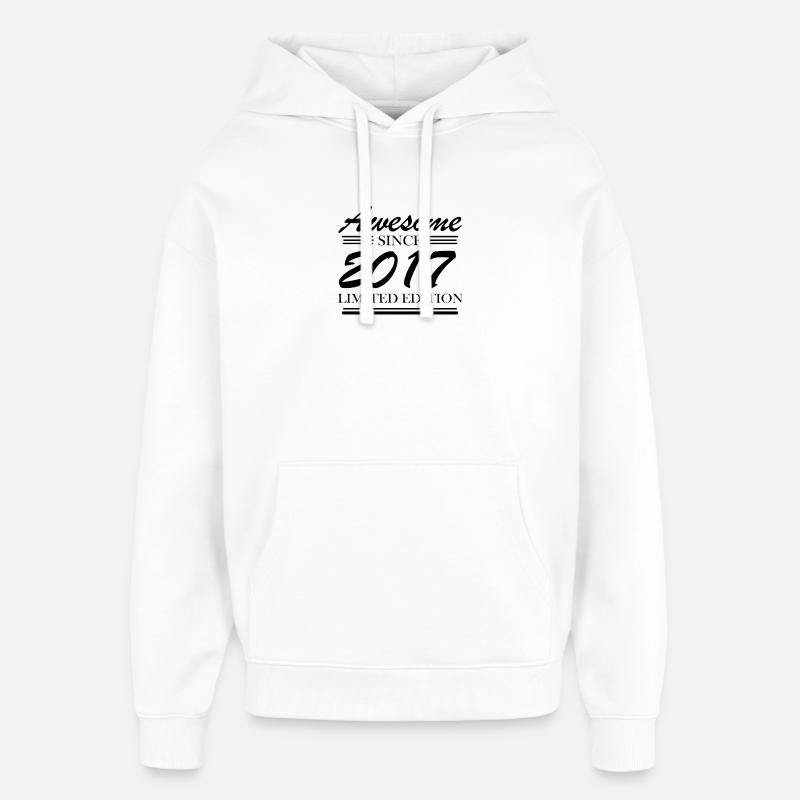 2017 - Millésime 2017 - Fantastique depuis 2017 - Sweat à capuche unisexe Stanley/Stella Oversized - blanc