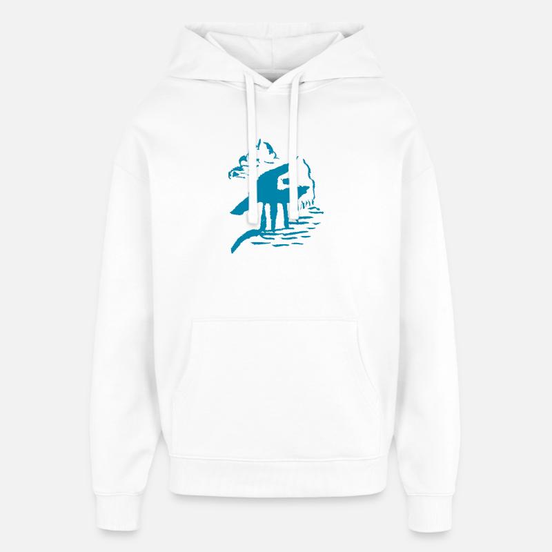 Abstrait - Sweat à capuche unisexe Stanley/Stella Oversized - blanc