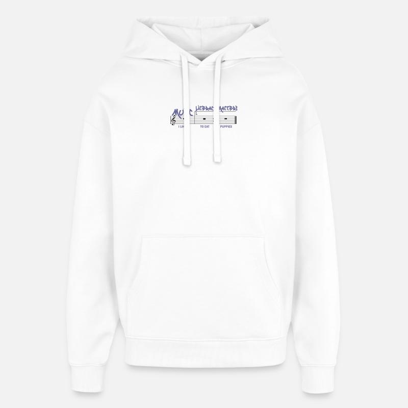 La littératie musicale, ça compte - Sweat à capuche unisexe Stanley/Stella Oversized - blanc