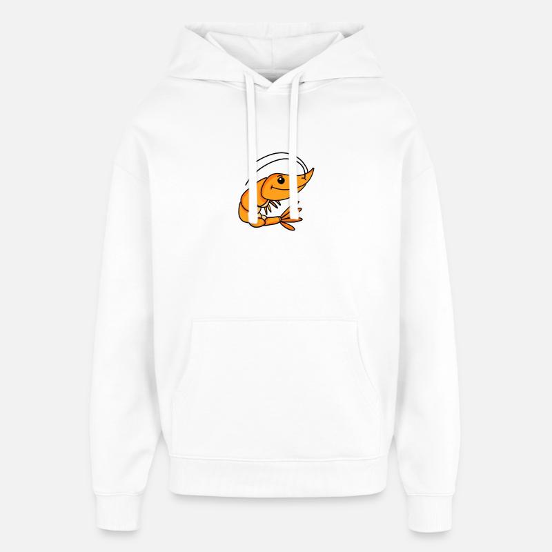 Crevettes - Sweat à capuche unisexe Stanley/Stella Oversized - blanc