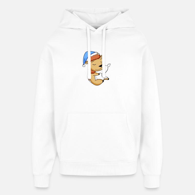 Bison - Sweat à capuche unisexe Stanley/Stella Oversized - blanc