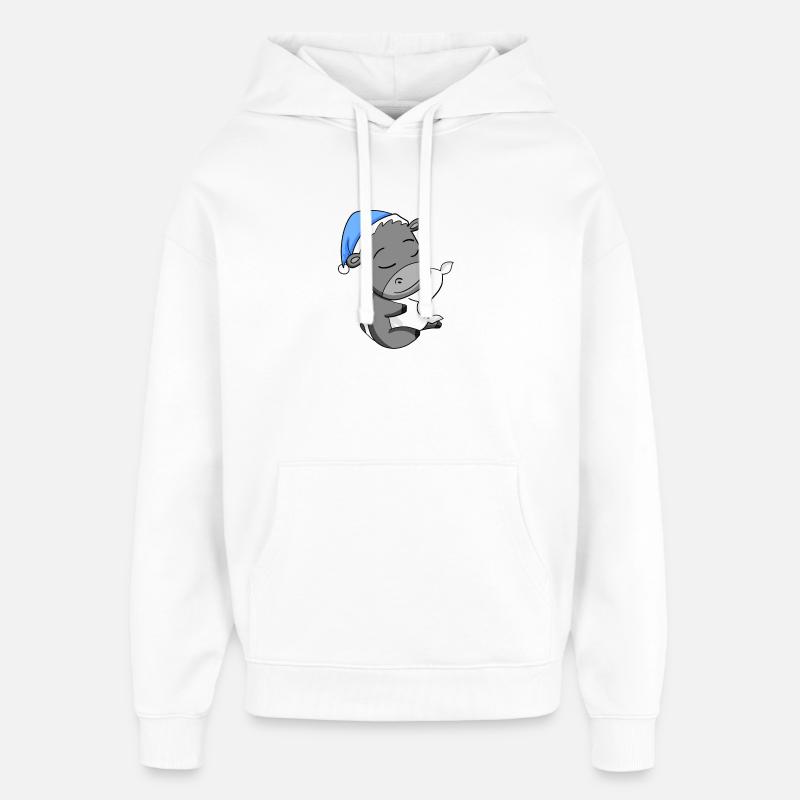 Âne - Sweat à capuche unisexe Stanley/Stella Oversized - blanc