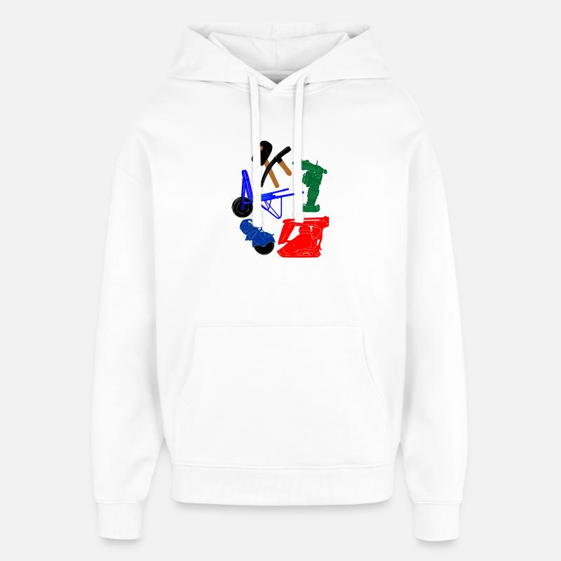 Outils de pavé - Sweat à capuche unisexe Stanley/Stella Oversized - blanc