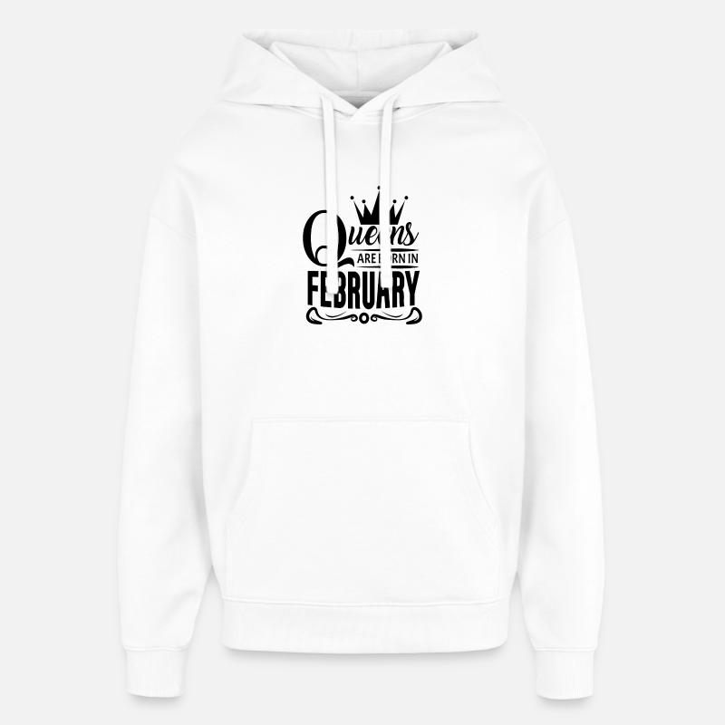 Mois de naissance février - Sweat à capuche unisexe Stanley/Stella Oversized - blanc