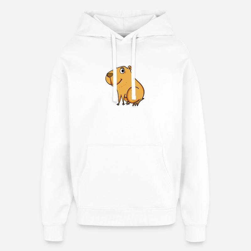 Motif Capybara capybara - Sweat à capuche unisexe Stanley/Stella Oversized - blanc