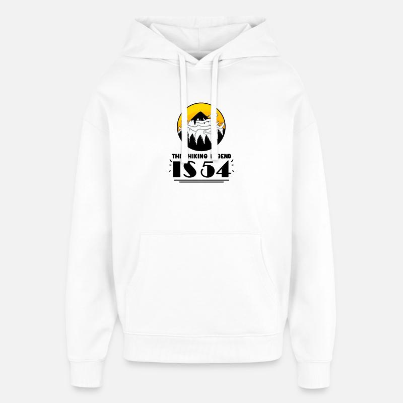 Randonneur 54e anniversaire 54 ans - Sweat à capuche unisexe Stanley/Stella Oversized - blanc