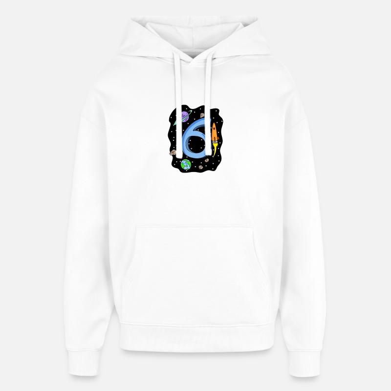 6 ans Jeune astronaute - Sweat à capuche unisexe Stanley/Stella Oversized - blanc