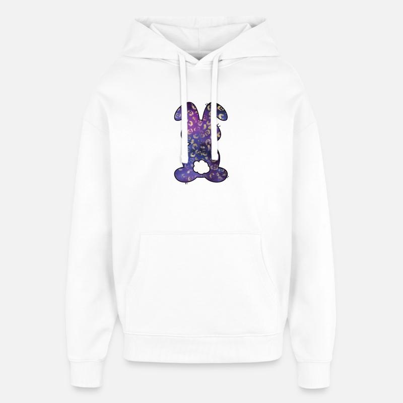 Leopard Pattern Rabbit Easter - Oversized Unisex Hoodie by Stanley/Stella - white