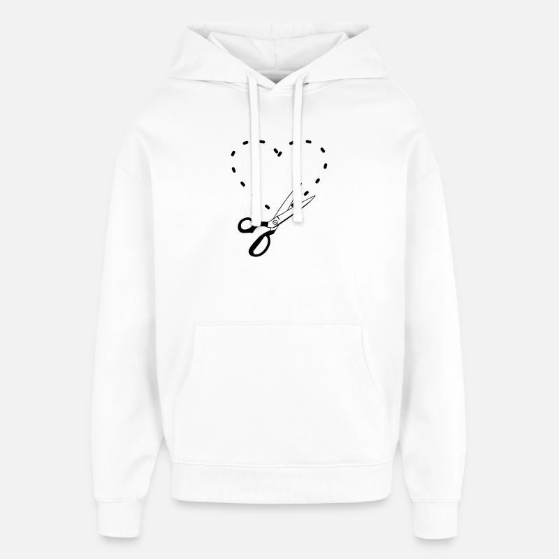 Coeur de coupe de patron - Sweat à capuche unisexe Stanley/Stella Oversized - blanc