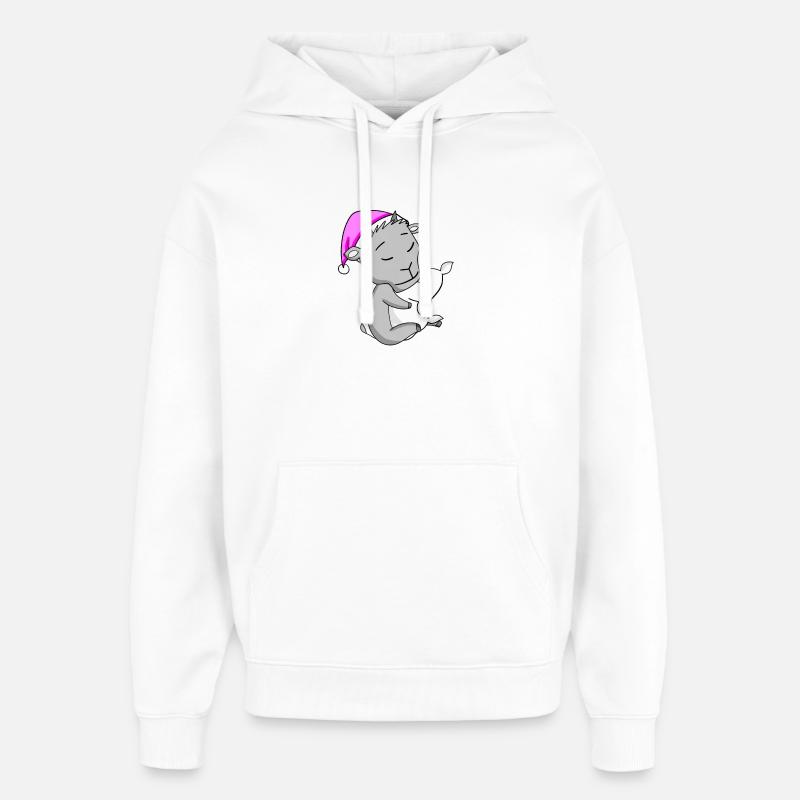 Chèvre - Sweat à capuche unisexe Stanley/Stella Oversized - blanc