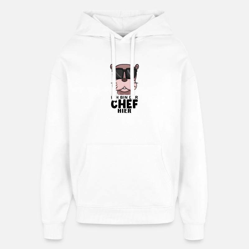 Cool Robbe Chef Spruch - Oversized Unisex Hoodie von Stanley/Stella - Weiß