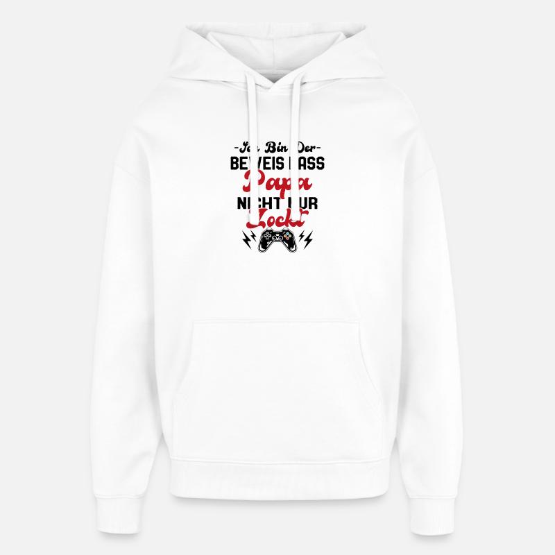 Grossesse Bébé Naissance Gamer - Papa Dire - Sweat à capuche unisexe Stanley/Stella Oversized - blanc