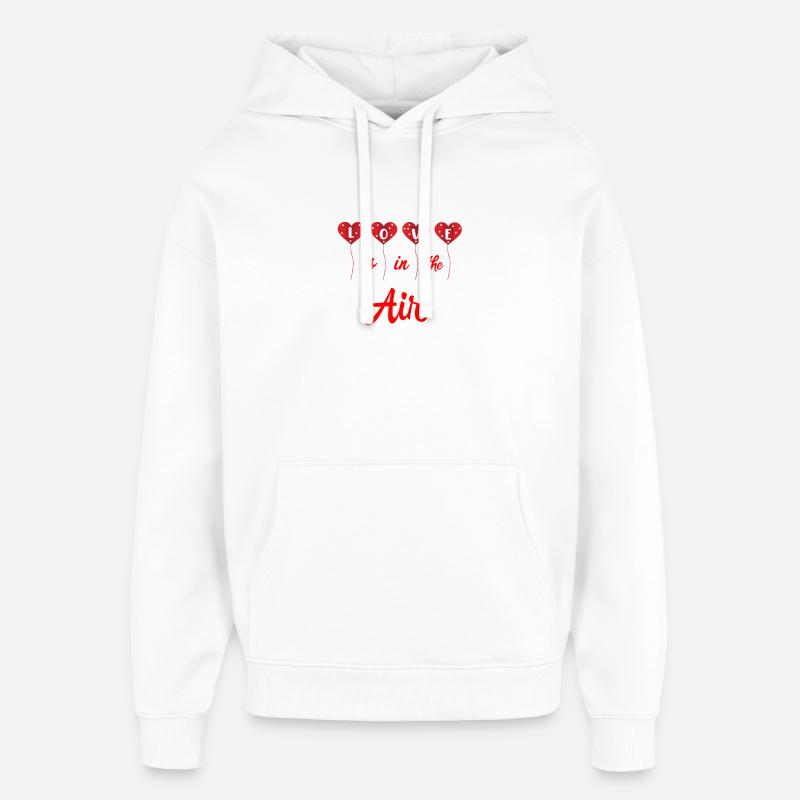 Saint-Valentin, Saint-Valentin, Saint-Valentin - Sweat à capuche unisexe Stanley/Stella Oversized - blanc